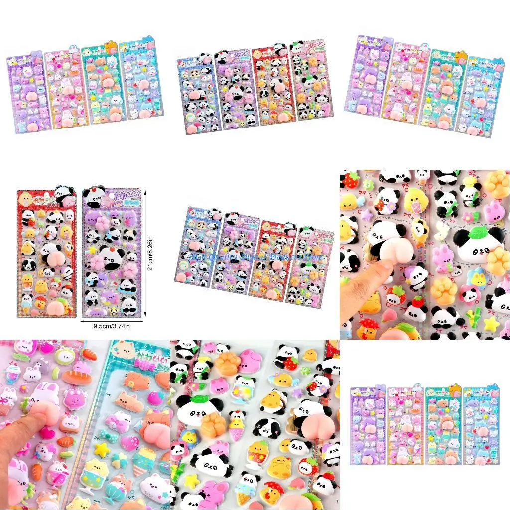 

U2JE Sticker Cartoon Sticker Tiny Handcraft Sticker Reusable Tiny Patches for Water Bottle, Notebook, Scrapbooking