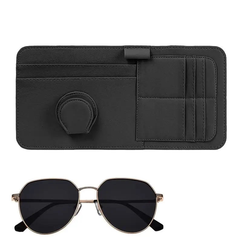 

Visor Organizer Small Sunglass Holder For Truck Visors Multi-Pocket Storage Pouch Car Sun Visor Organizer Auto Interior Pocket