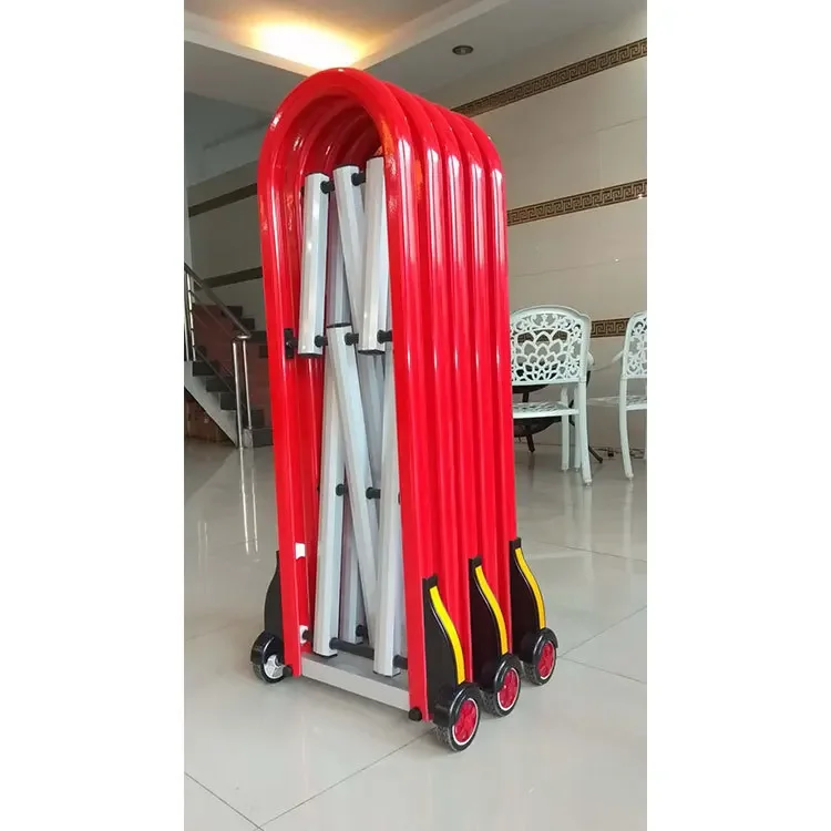 Telescopic push-pull guardrail temporary construction isolation fence intersection mobile barricade