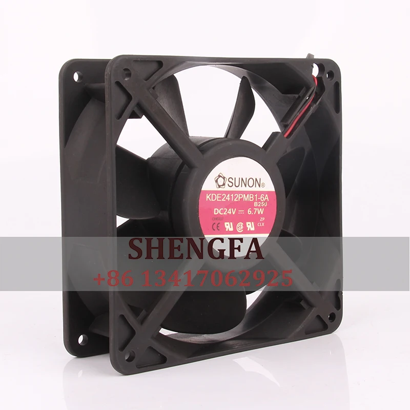 

Sunon DC24V 6.7W KDE2412PMB1-6A EC AC 12038 120X120X38MM 12CM High Precision Double Ball Bearing Centrifugal Cooling Fan