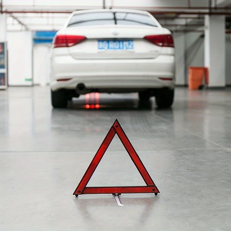 1PCS Car tripod warning signs, tripod reflective vertical folding vehicle hazard signs, fire extinguisher set, on board