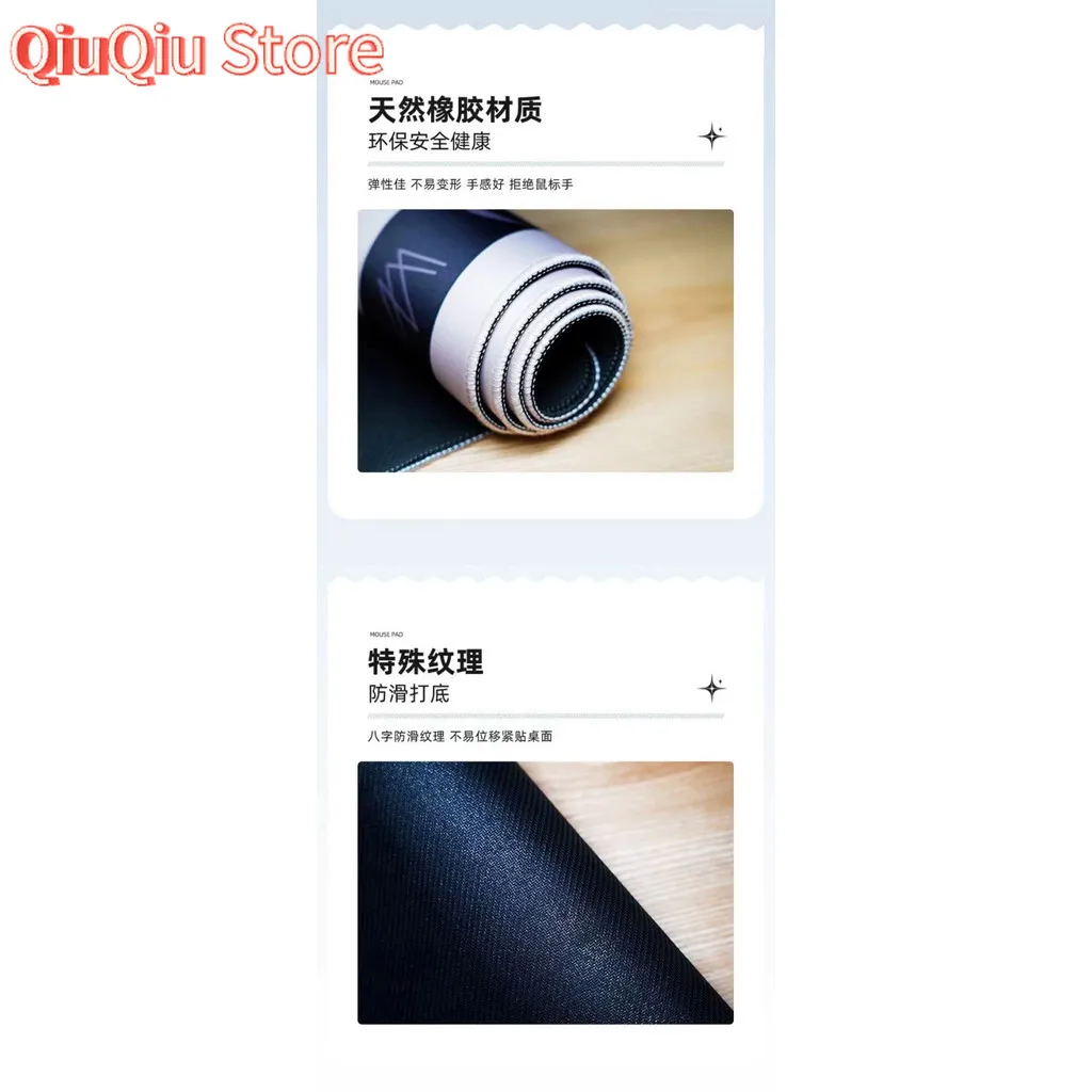 Tấm lót Bàn máy tính dễ thương hoạt hình học sinh cỡ lớn Tấm lót bàn Chuột Cỡ Lớn văn phòng màu xanh lam