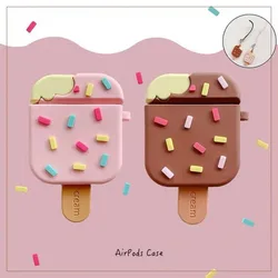 Cartoon Ice Cream For Apple AirPods 1 2 Pro Bluetooth Headphone Cover 3rd Generation Silicone Soft Cover Protective Case