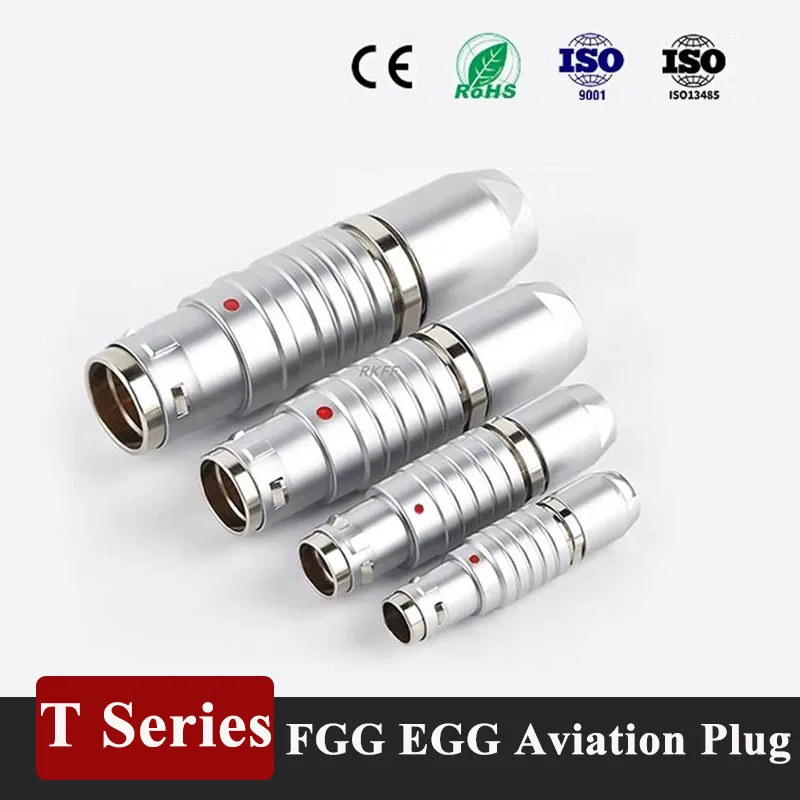 0T 1T 2T FGG EGG Aviation Plug Compatible REMO T Series 2 3 4 5 6 7 Pin Metal Circular Connector Push-pull Self-locking Socket