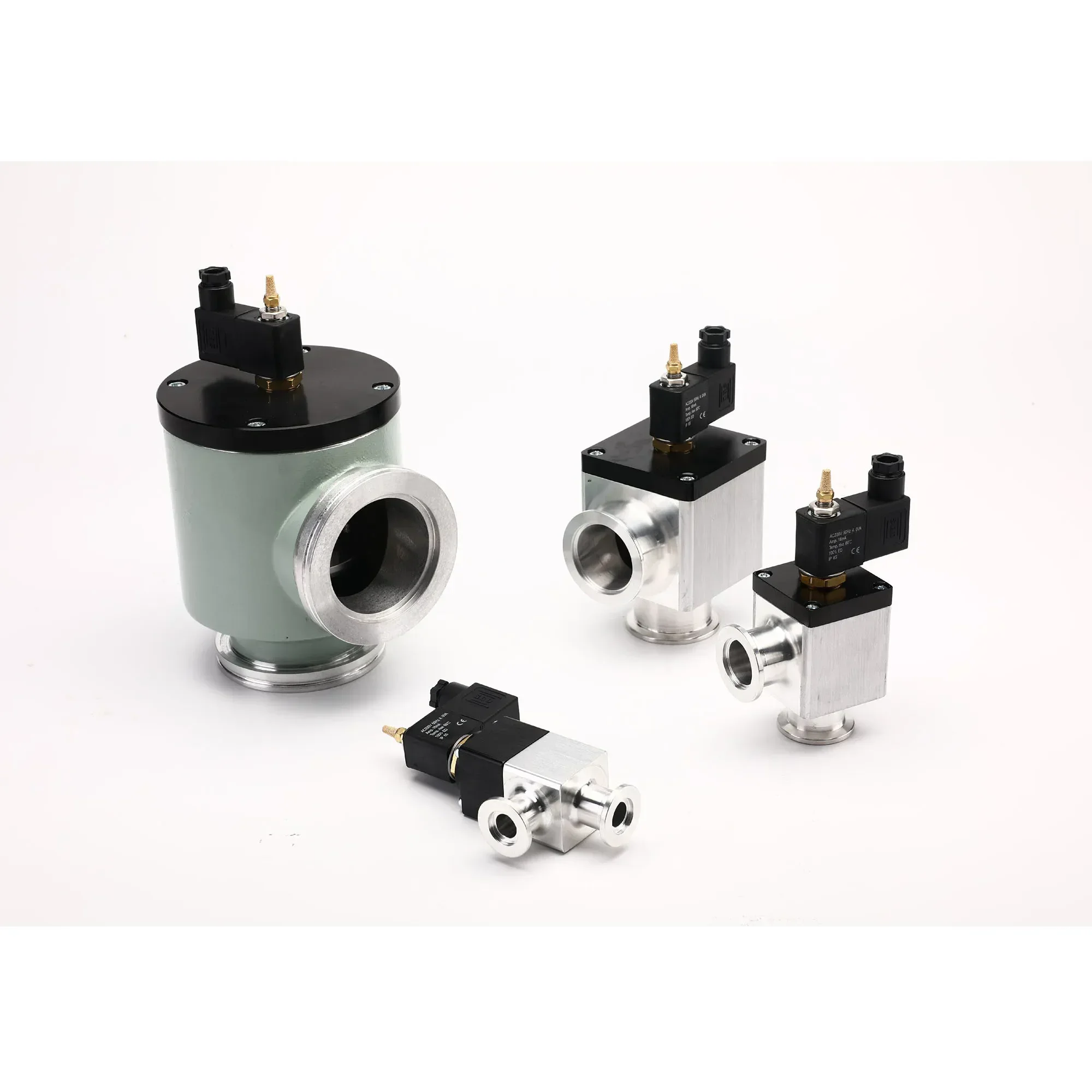 KF-25 Tube Flange High Vacuum Right-angle Valve Stop Off solenoid Valve oil Return Valve