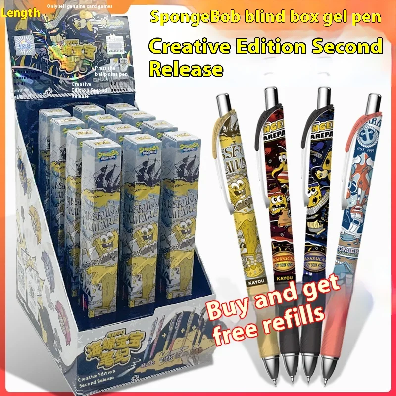 

Hot Animation Sponge Block Neutral Pen Blind Box Black Pen Anime Peripheral Learning Stationery Gifts Reward Children