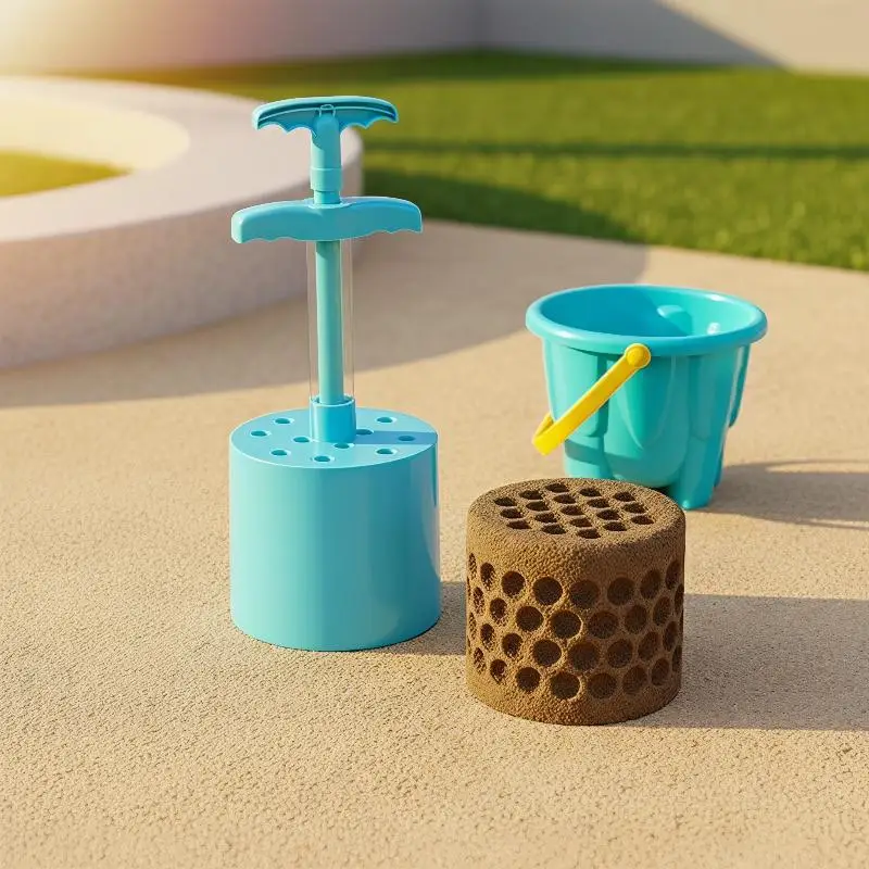 Kids Water Play Beach Toys Sandbox Mold Set Shovel Castle Building Wall Honeycomb Briquette Mold Summer Outdoor Sand Play Game