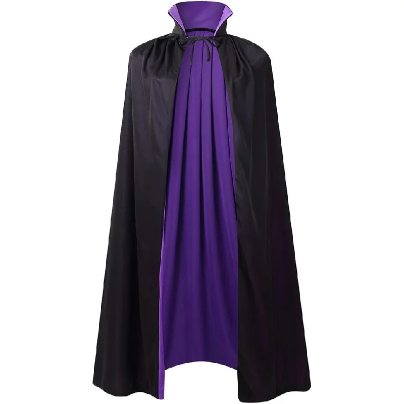 Stand Collar with Hood Reversible Cloak Masquerade Cape Costume For Witch Wizard Vampire, For Halloween Performances Cosplay