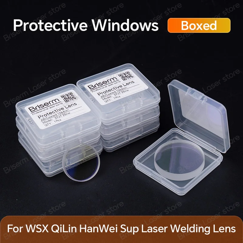 Raytools Laser Lens 27.9x4.1 34x5 37x7 10kw Fiber Laser Protective Lens Raytools Precitec Boci Bodor Laser Lenses