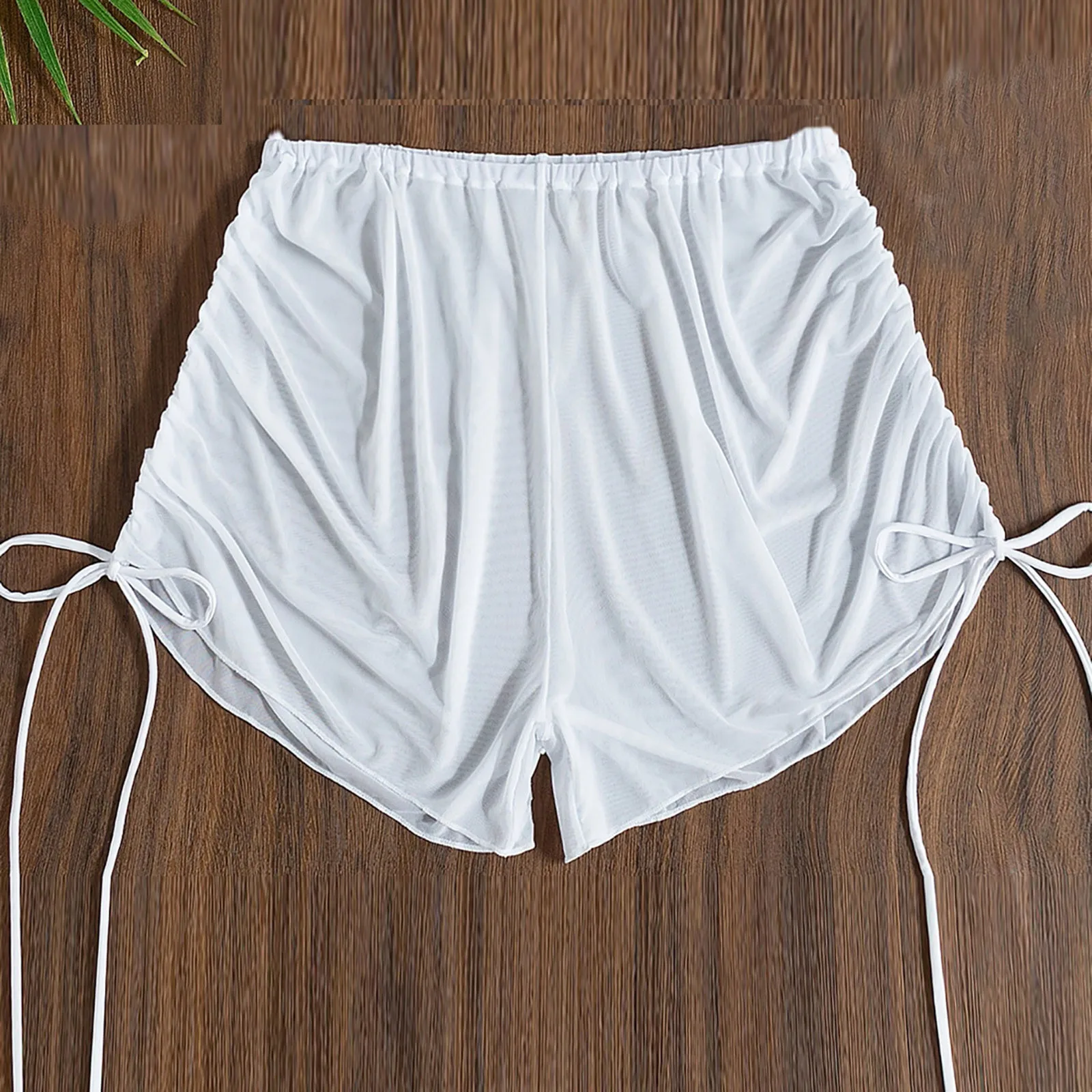 Người Phụ Nữ Đi Biển Che Quần Short Dây Rút Trong Suốt Bọc Lưới Bikini Len Quần Short Bao Che Đồ Bơi Đi Biển Trang Phục Dành Cho Nữ