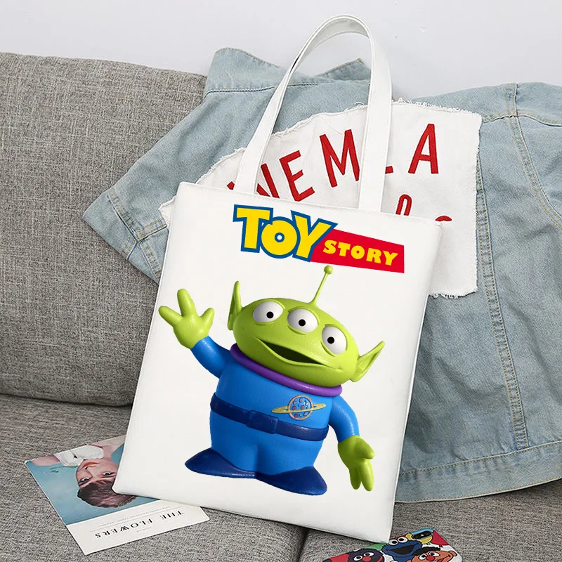 

Disney Toy Story Вуди Мужчины Женщины Сумки-шопперы Сумка для покупок Большая сумка Сумка на плечо Холщовые сумки Большая вместительная студенческая сумка