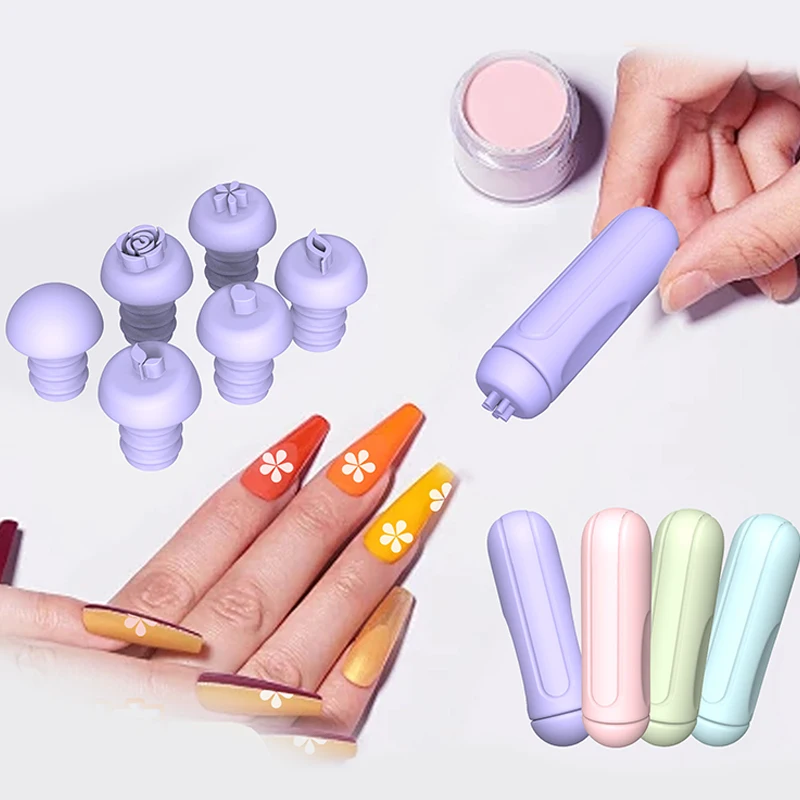 Nail Art Stempel Pen Nail Art Stempel Pen Handwerk Nail Art Bloem Stempel DIY Nail Art Tools Brush Design Manicure