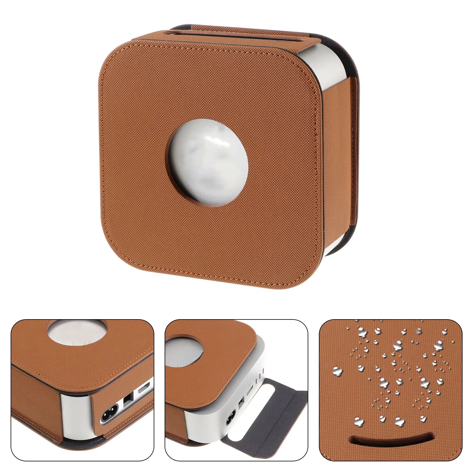 

Protective Cover Case For Mac mini M4/Pro Case PU Leather Skin Sleeve Shockproof Storage Bag For Mac Mini 2024 Case