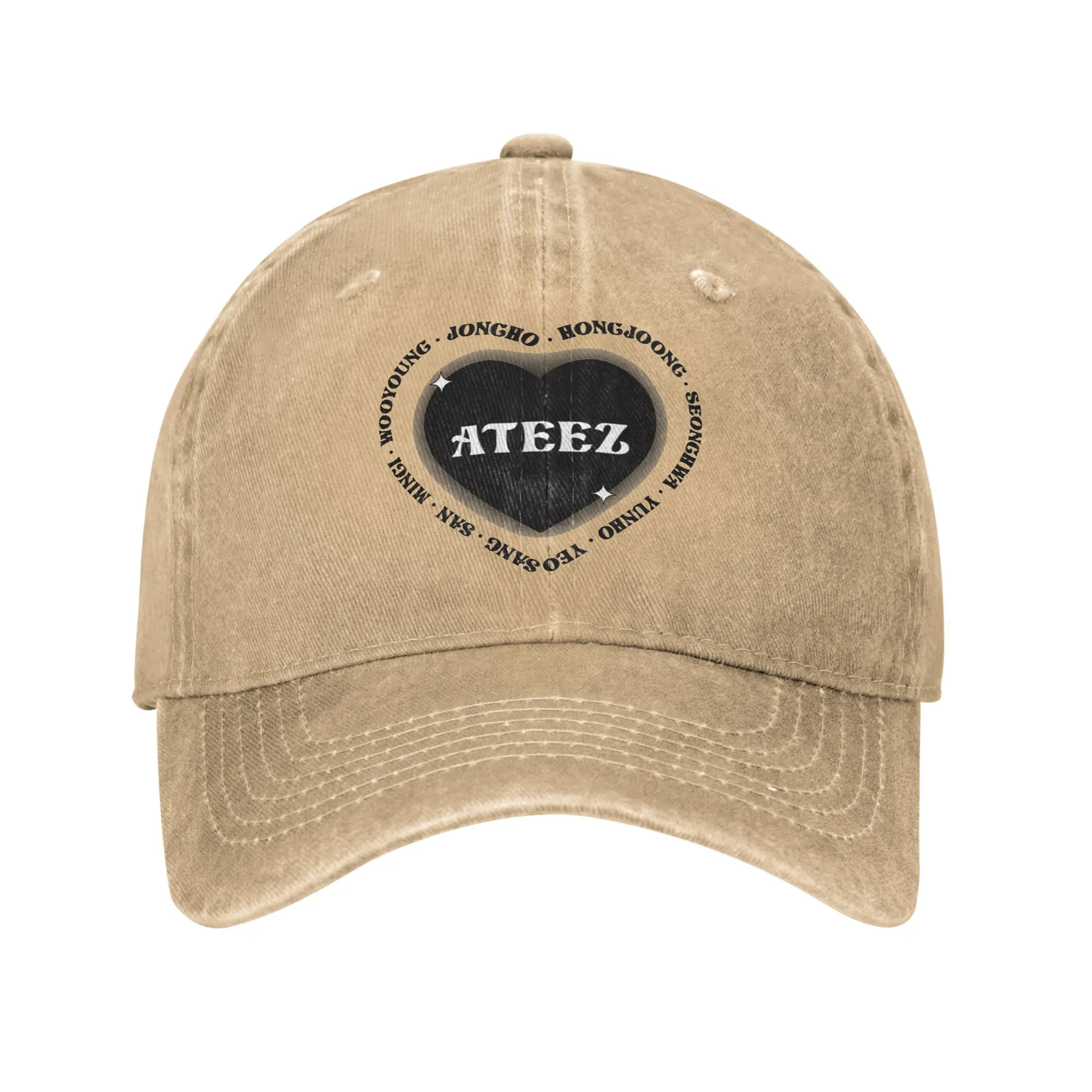Kpop ATEEZs  Baseball Cap Vintage Distressed Denim Washed  Snapback Hat for Men Women Outdoor All Seasons Travel Adjustable Hats