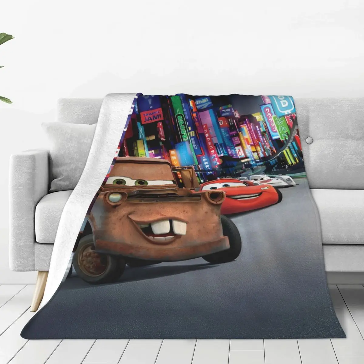 Lightning McQueen Blanket Travel Flannel Bedding Throws For Couch Bed Super Soft Customized Quality Bedspread Gift