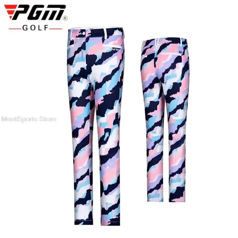 Pgm Celana Golf Tahan Air Wanita Celana Tenis Golf Musim Semi Musim Panas Celana Panjang Wanita Cetakan Kamuflase Celana Ramping Cepat Kering XS-XL