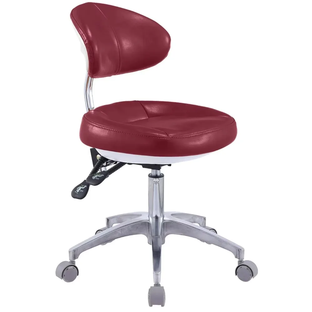 Dental Saddle Stool Ergonomic Adjustable Doctor Chair with Stable Base and Smooth Movement