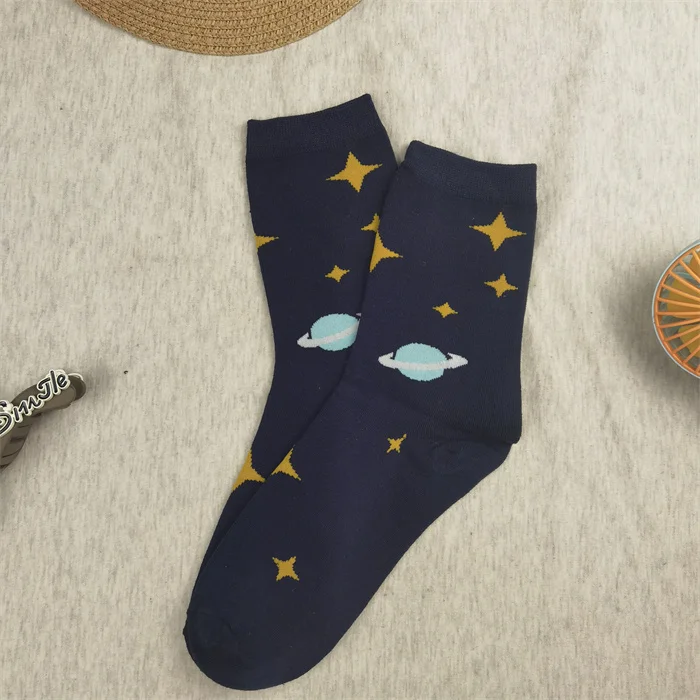 1Pair 35-44 Men Casual Cotton Sock Harajuku Cartoon Flamingo Loving Heart Cute Funny Character Japanese Socks