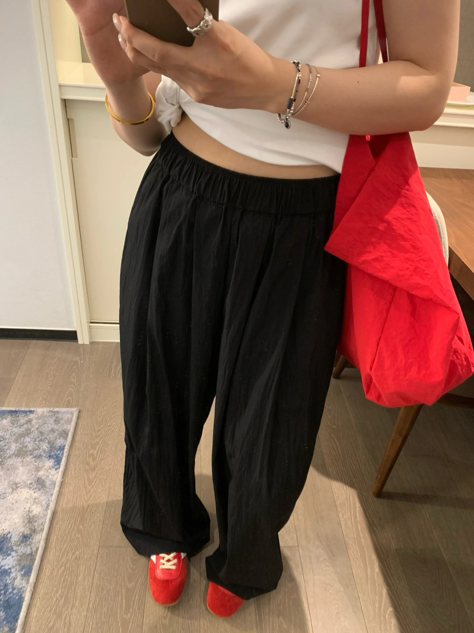 MoreL Casual Cool Feeling Thin Wide Leg Summer Pants High Waist Straight Leg Pants Comfortable Loose Fit High Waist Long T...