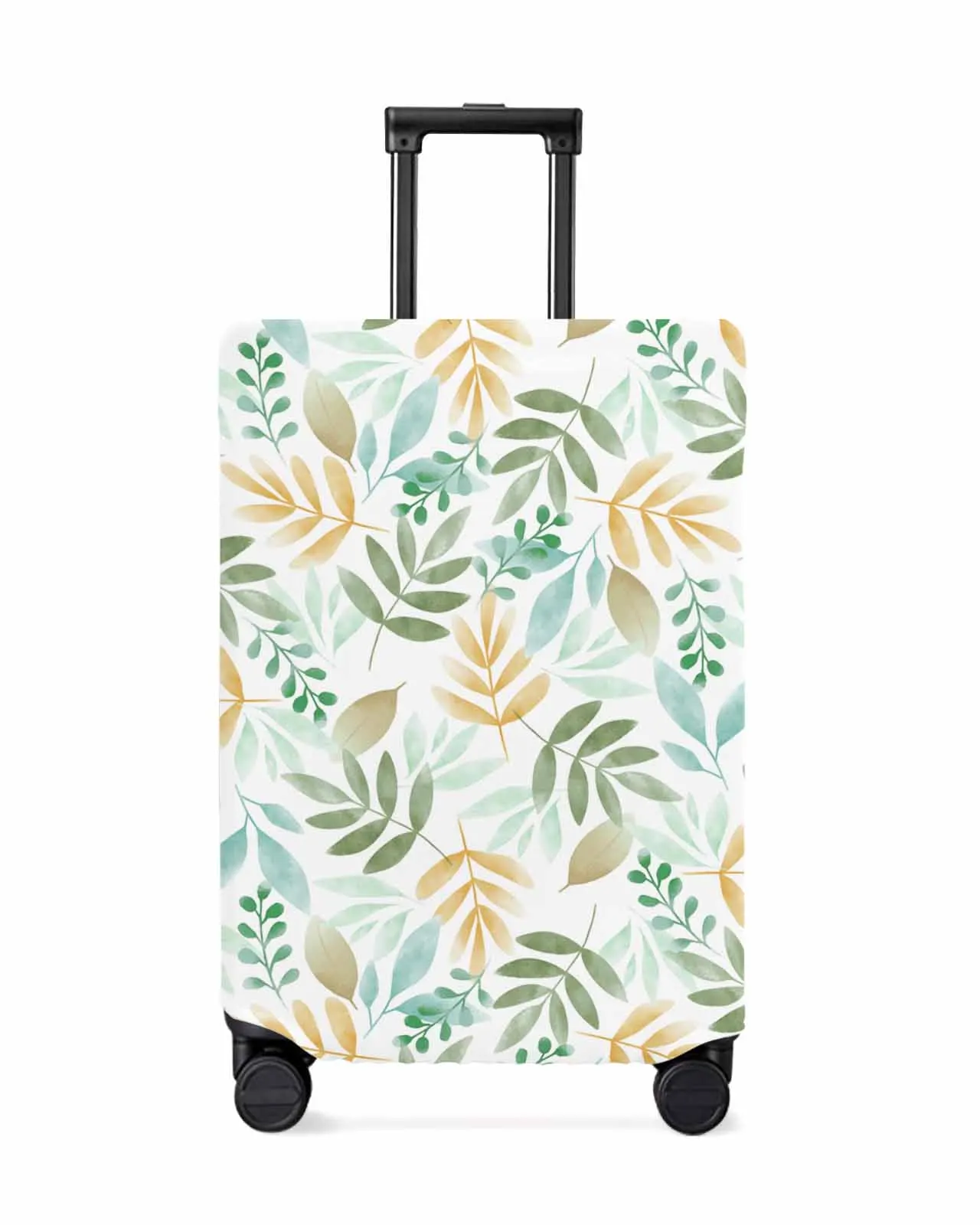 

Plant Tea Green Forest Green Leaves Watercolor Rural Stretch Suitcase Protector Baggage Dust Case Cover For 18-32 Inch Travel