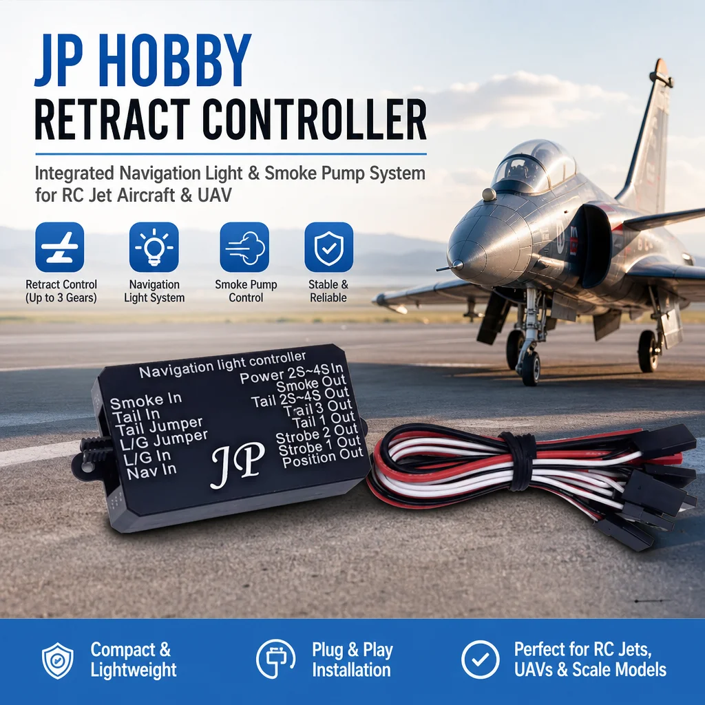 

JP Hobby Retract Controller with Navigation Light & Smoke Pump System for RC UAV
