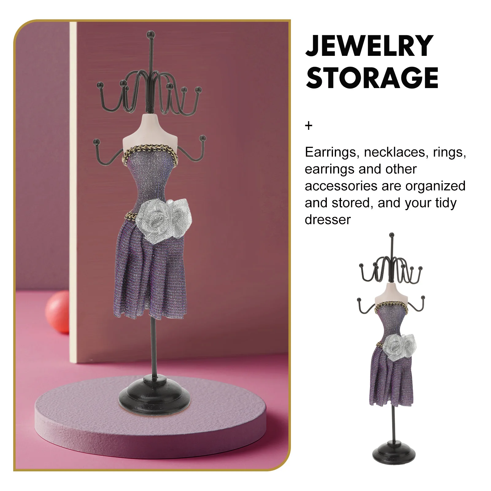 

Creative Necklace Rack Household Jewelry Stand Desktop Decor Earring Holder Display Organizer Decorative Jewelry Rack For