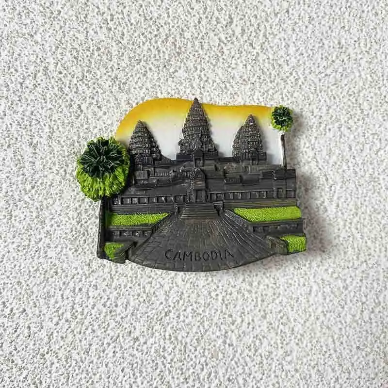 

3D Cambodia Angkor Wat Resin Decorative Fridge Magnets - Cute & Strong Refrigerator Magnets for Home & Kitchen Decor