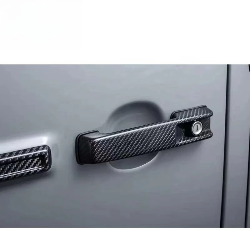 New Arrival G-CLASS Replacement Dry Carbon Fiber Grooved Door Handle Cover W463 W463A W464 Car Accessories Auto Parts Exteriors