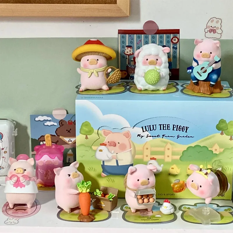 

Lulu The Piggy Farm Blind Box Cute Pig Surprise Box Mystery Boxes Farmer Pig Doll Desktop Ornaments Home Decor Kid Birthday Gift