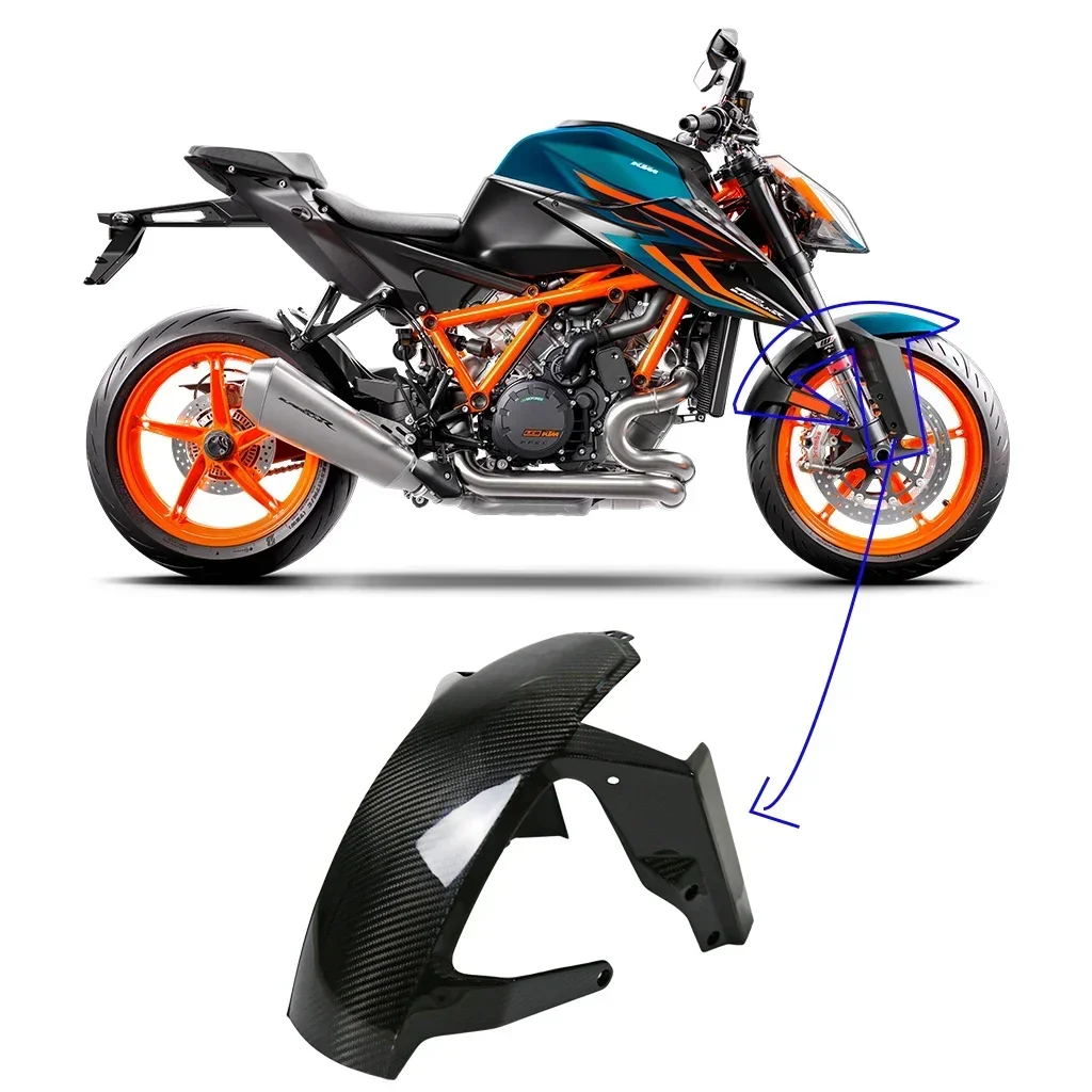 For KTM Superduke 1290 1290R 2020 2021 2022 2023 Motorcycle Carbon Fiber Front Fender Splash Mudguard Wheel Mud Guard Fairing