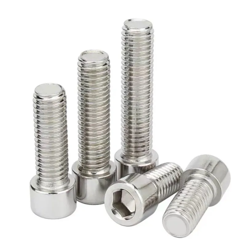 201 Stainless Steel Hex Screw Extension Screw Cylindrical Head Screw Cup Head Bolt M2 M2.5 M3 M4 M5 M6 M8 M10 M12