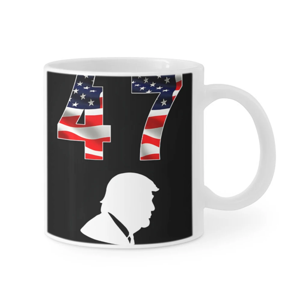 1pc 11oz Trump For 2024 Coffee Mug Milk Tea Cup Insulated for Hot or Cold Beverages Portable Office Cup Drinkware Gift