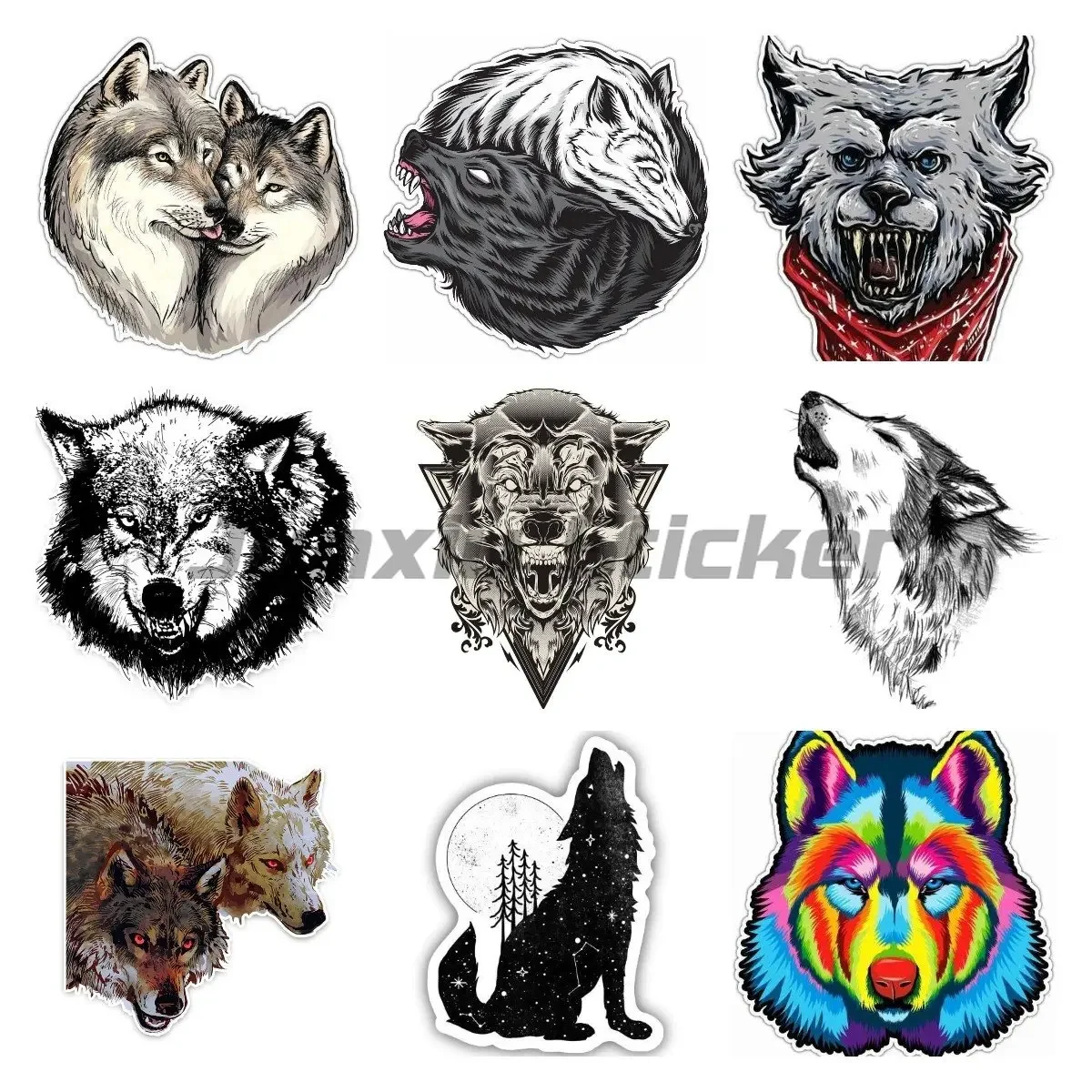 

Fierce Wolves Wolf Heart Like Wolf Wildlife Car Bumper Window Sticker Decal Vinyl Self-adhesive Stickers