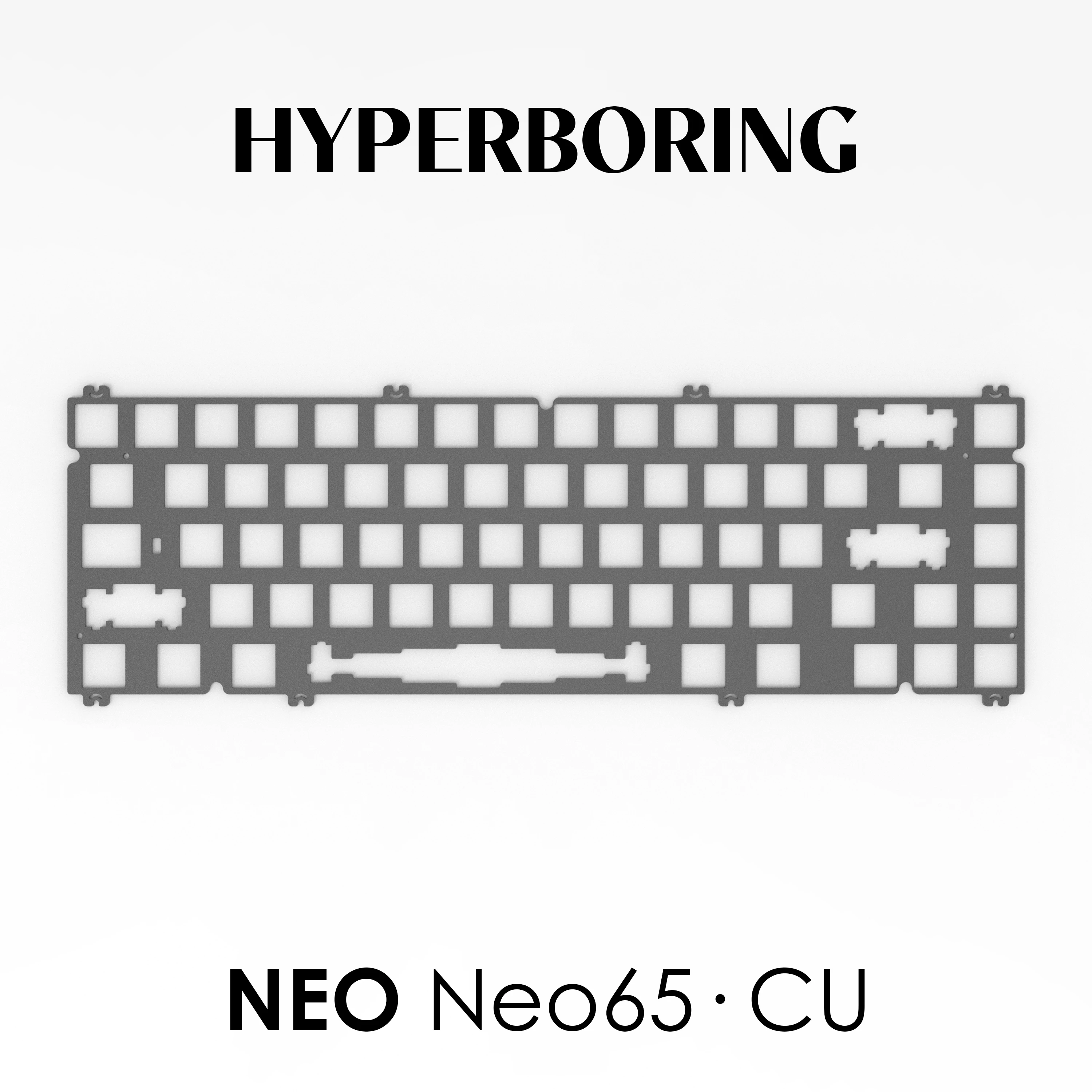Placa de posicionamiento de teclado Neo65CU, placa de teclado de latón y aluminio PP FR4 para teclado mecánico Neo65CU, accesorios de regalo para PC