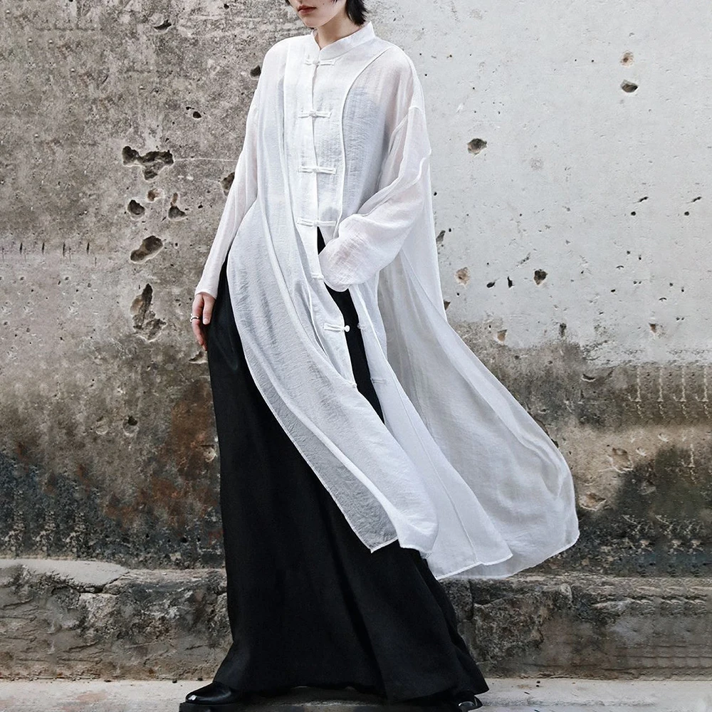 Street Fashion In Chinese - Nuova Camicia Lunga Unisex a Tinta