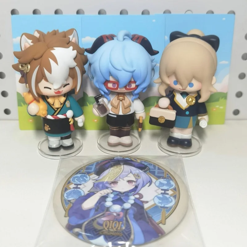 

Genuine Popmart Genshin Dress Up Dreams Q Edition Series Blind Box Venti Hutao Cute Figure Lovely Doll Desktop Ornament Gift