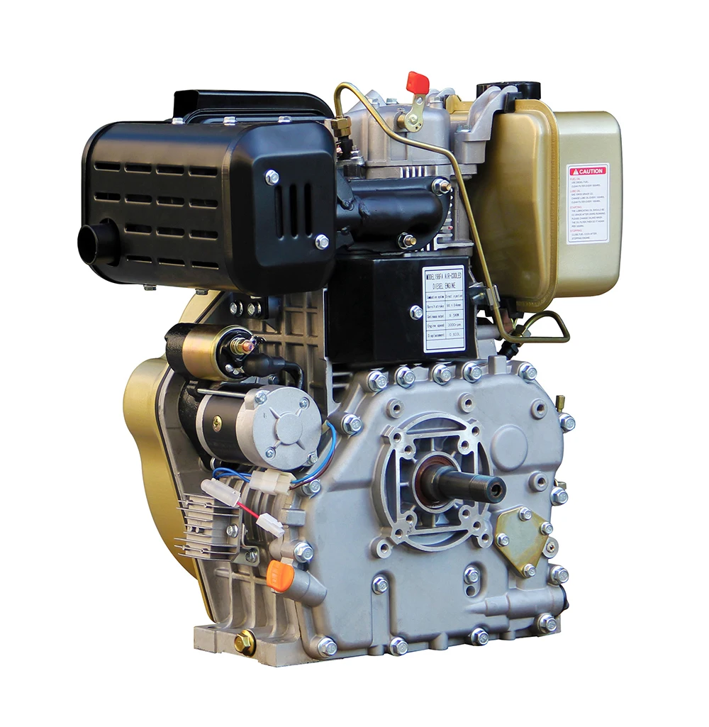 Hi-earns Brand Genuine 198F Patent Desgin Air Cooled 4 Stroke Electric Diesel Engine Electric Start