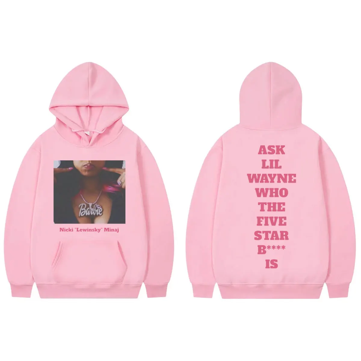 Rapper Nicki Minai Graphic Hoodie Men Women Hip Hop Vintage Hooded Sweatshirt Autumn Winter Fashion Casual Long Sleeve Pullovers