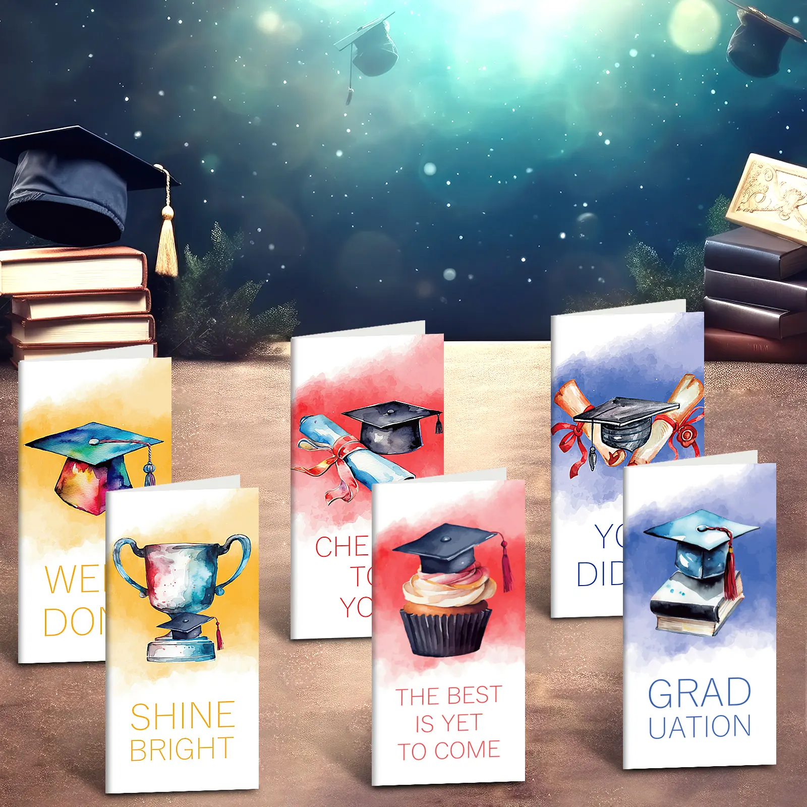 Graduation Cards 24PCS, Graduation Card Money Holder 2024, Graduation Gift Cards with Envelopes, College Congratulations Graduat