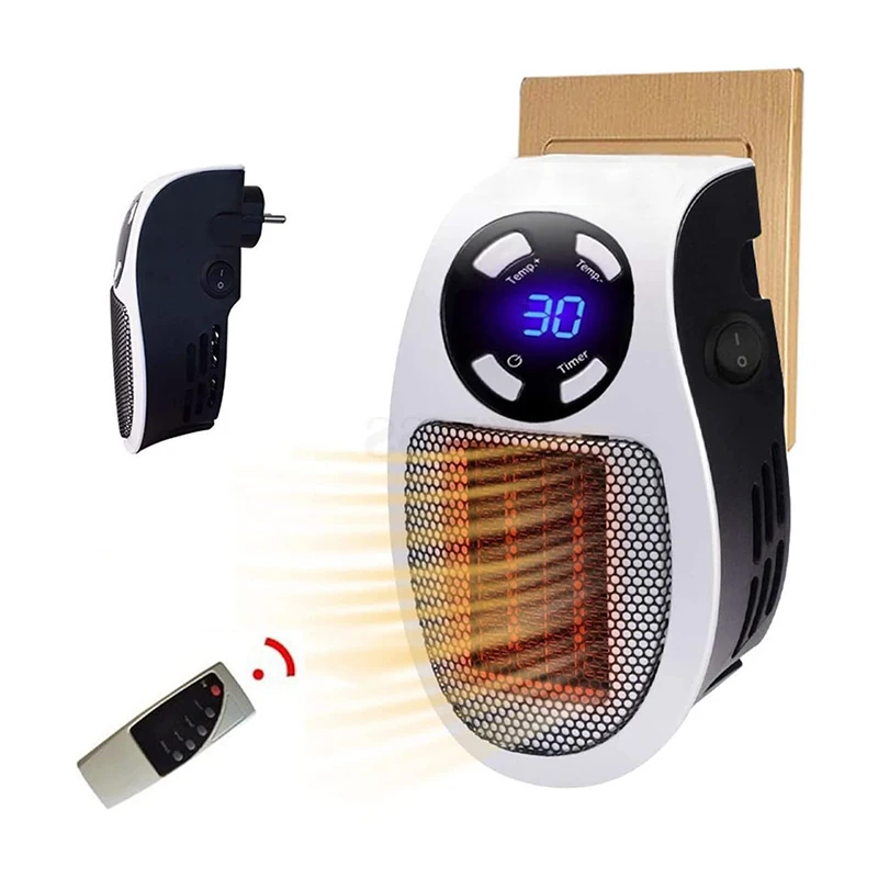 Mini Portable Heater Remote Control Electric Flame Heater For Office Home Heating Fan