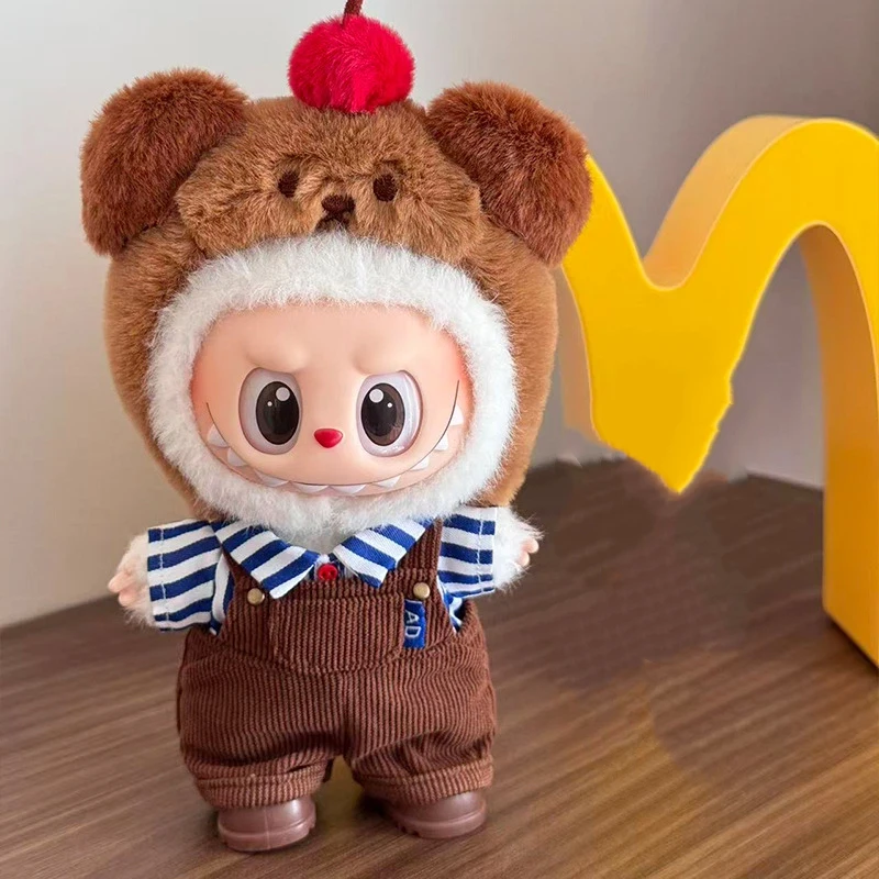 

17cm Labubu Doll Clothes Replacement Outfit Suitable For The First And Second Generation Labubu Doll Clothes Overalls No Dolls