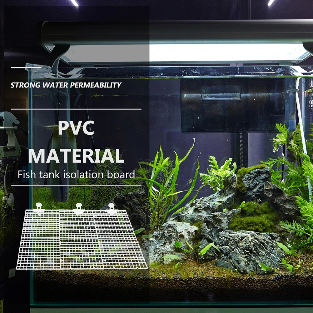 

1 set Fish Tank Isolation Board High Translucent Separator PVC Grid Tray Aquarium Cover Fish Tank Divider Plastic Grid Sheet