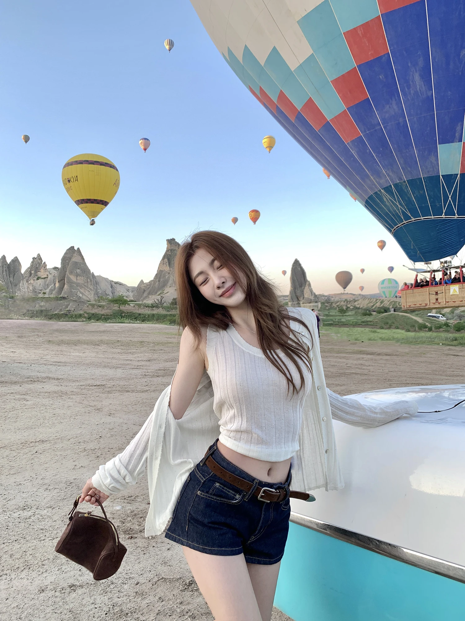 

Comfortable EEONE523 round Ne Striped Vest Outerwear Small Open Cardigan Fla Design Knitted Sweater for Women