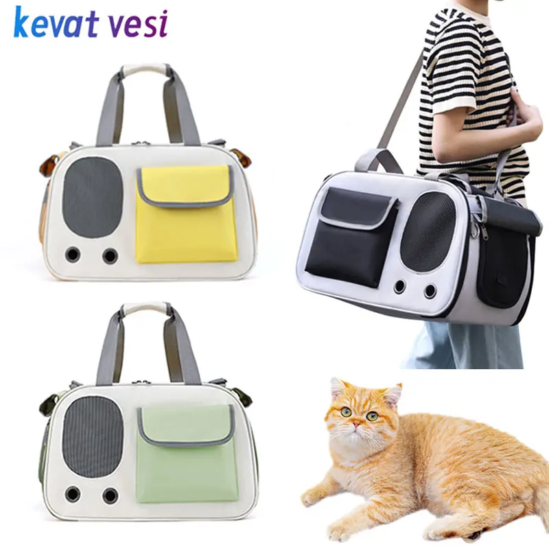 

Cat Carrier Bag Portable Foldable Pet Handbag for Small Cats Dogs Breathable Puppy Kitten Carriers Bag Outgoing Pet Bag Supplies