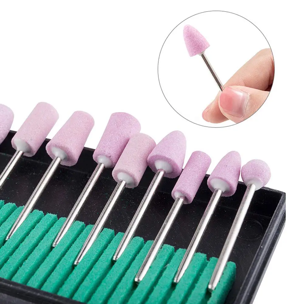 6/30 Stück Nagelkunst-Bohrer, Ersatz-Schleifpapierkopf-Set, Gel-Tipps, Schleif- und Polierwerkzeug, Zubehör für Pediküre-Maschinen – Detail 8
