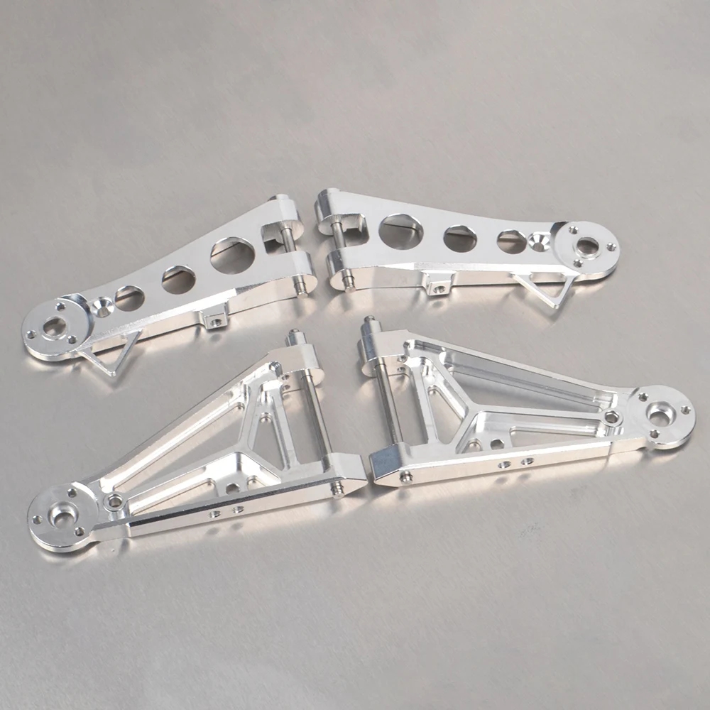 Aluminum Front Upper Lower Suspension Arms for Tamiya 1/10 HotShot Blockhead SuperShot / Super Hotshot RC Off-Road Car Parts