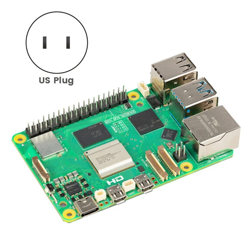HOT-For Raspberry Pi 5 Development Board 4G RAM With Case Kit BCM2712 2.4Ghz Videocore VII Pcie 2.0 For Pi 5