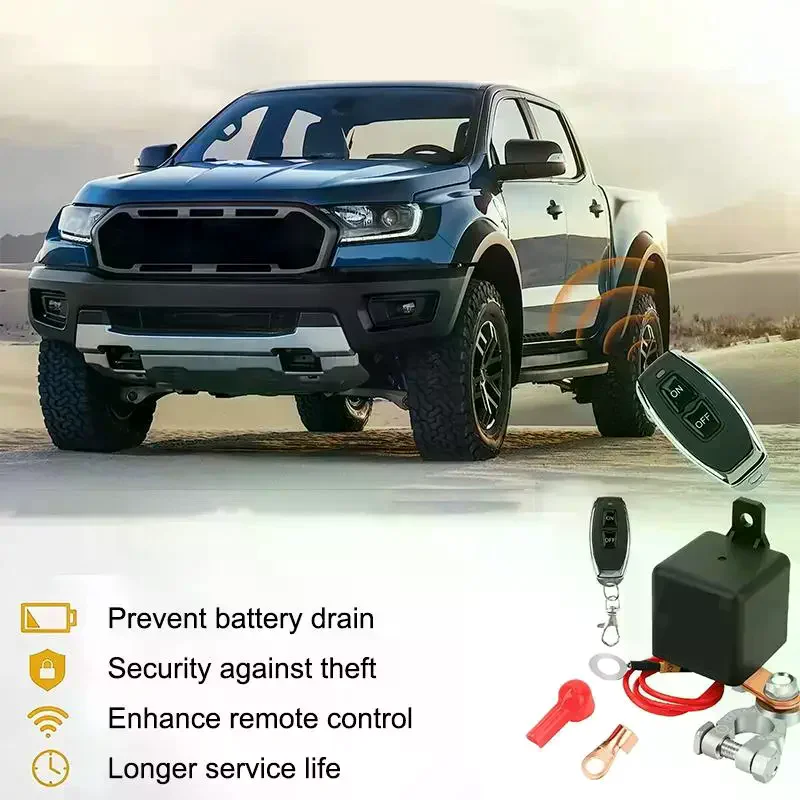 12V 200A Remote Car Control Battery Disconnect Switch Battery Switch Relay Anti-Theft Upgrade Prevent Power Drain