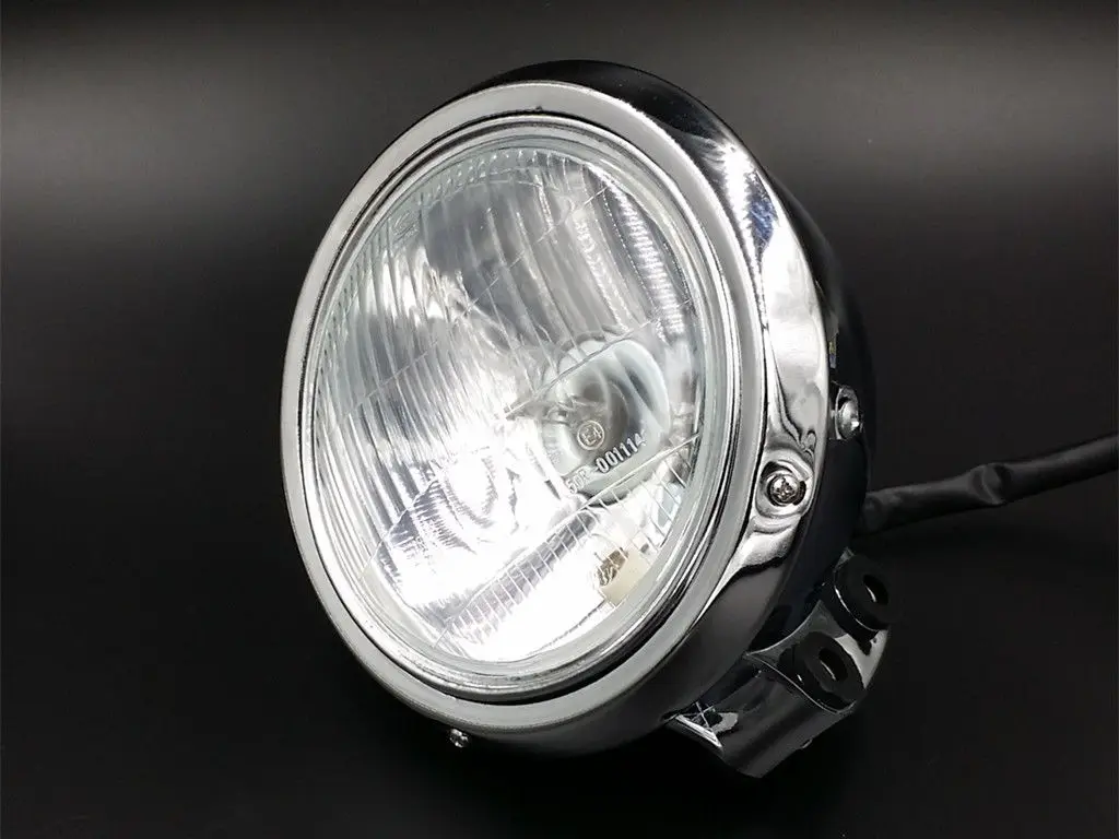 Bottom Mount Headlight Lamp For Harley Yamaha Kawasaki Suzuki Cruiser Touring FL