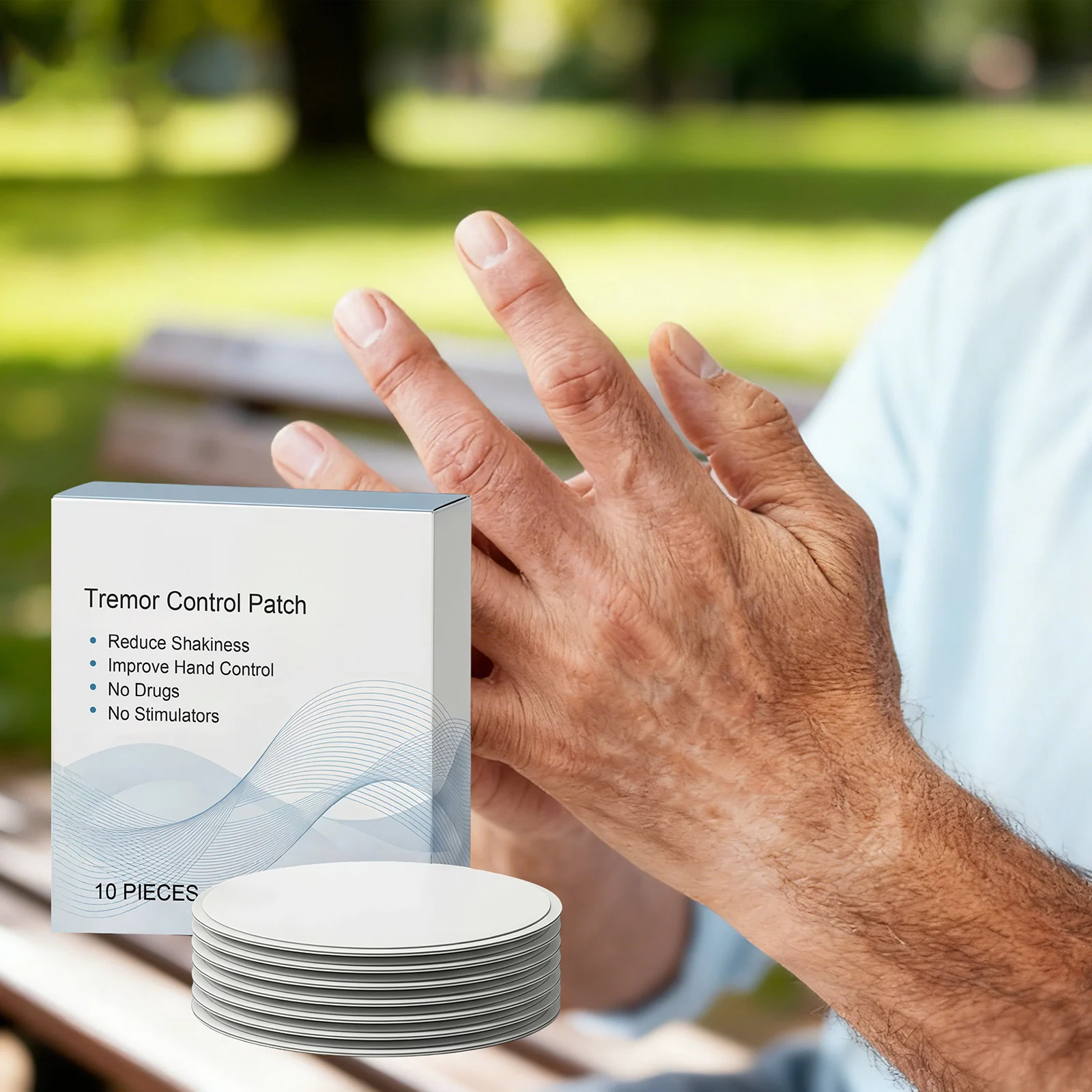 Hand Tremor Control Patch Reducing Shakiness Sensation Relieving Tension Improved Hand Stability Invisible Anti Tremble Sticker